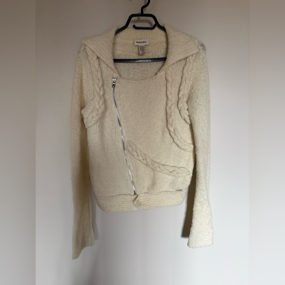 Diesel Off-White Women's Cardigan alpaga wool small